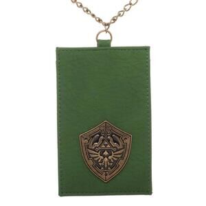 Legend of Zelda Hylian Shield Metal Chain Lanyard ID Badge Card Holder Nintendo